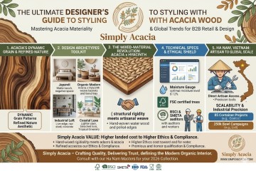 THE ULTIMATE INTERIOR DESIGNER’S GUIDE TO STYLING WITH ACACIA WOOD